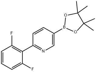 6-(2,6-二氟苯基)吡啶-3-硼酸频哪醇酯, 1319255-90-7, 结构式