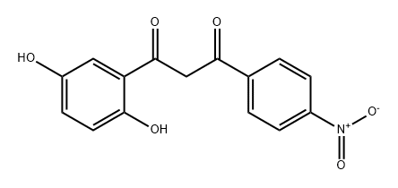 1,3-Propanedione, 1-(2,5-dihydroxyphenyl)-3-(4-nitrophenyl)- Struktur