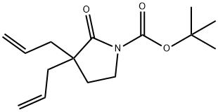 1-Pyrrolidinecarboxylic acid, 2-oxo-3,3-di-2-propen-1-yl-, 1,1-dimethylethyl ester Struktur