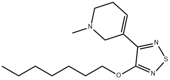 Pyridine, 3-[4-(heptyloxy)-1,2,5-thiadiazol-3-yl]-1,2,5,6-tetrahydro-1-methyl- 化学構造式