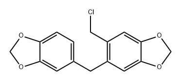 1,3-Benzodioxole, 5-(1,3-benzodioxol-5-ylmethyl)-6-(chloromethyl)- Structure