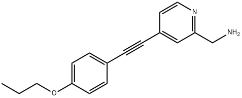 2-Pyridinemethanamine, 4-[2-(4-propoxyphenyl)ethynyl]- 结构式