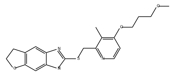 3H-Furo[2,3-f]benzimidazole, 6,7-dihydro-2-[[[4-(3-methoxypropoxy)-3-methyl-2-pyridinyl]methyl]thio]- Structure