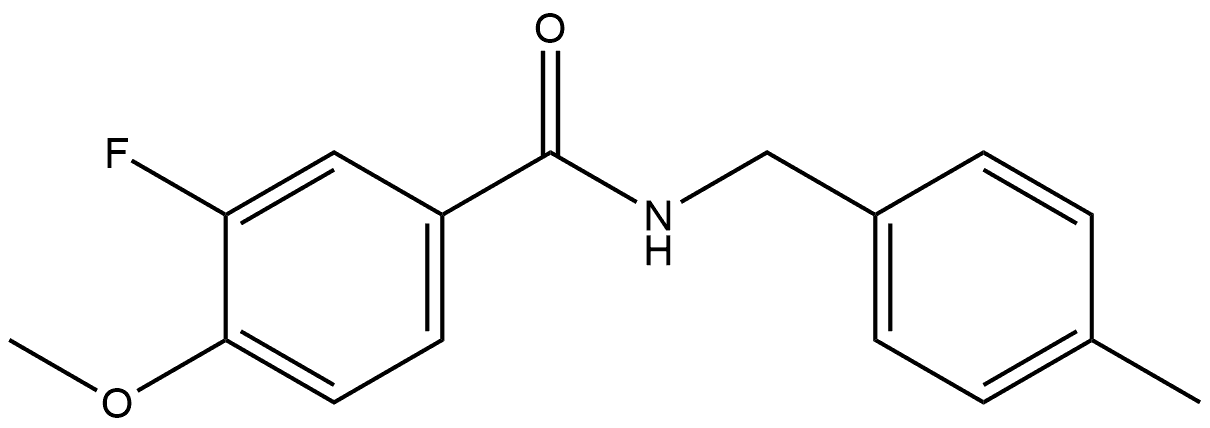 3-Fluoro-4-methoxy-N-[(4-methylphenyl)methyl]benzamide Structure