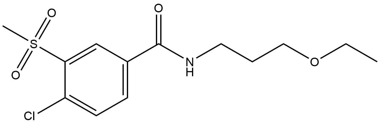 4-Chloro-N-(3-ethoxypropyl)-3-(methylsulfonyl)benzamide Structure