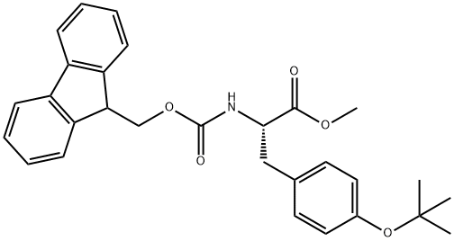 L-Tyrosine, O-(1,1-dimethylethyl)-N-[(9H-fluoren-9-ylmethoxy)carbonyl]-, methyl ester 结构式
