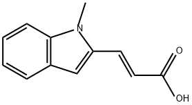 2-Propenoic acid, 3-(1-methyl-1H-indol-2-yl)-, (2E)- Struktur
