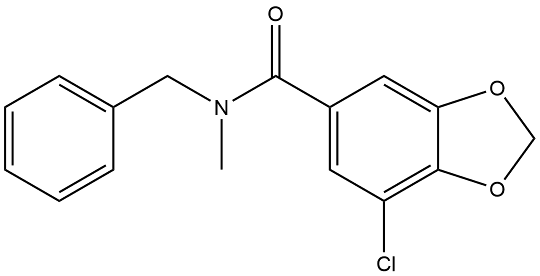 7-Chloro-N-methyl-N-(phenylmethyl)-1,3-benzodioxole-5-carboxamide Structure