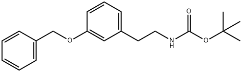 Carbamic acid, N-[2-[3-(phenylmethoxy)phenyl]ethyl]-, 1,1-dimethylethyl ester 结构式