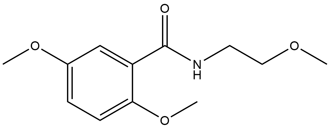 2,5-Dimethoxy-N-(2-methoxyethyl)benzamide 化学構造式