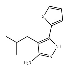 4-异丁基-3-(噻吩-2-基)-1H-吡唑-5-胺, 1325202-72-9, 结构式