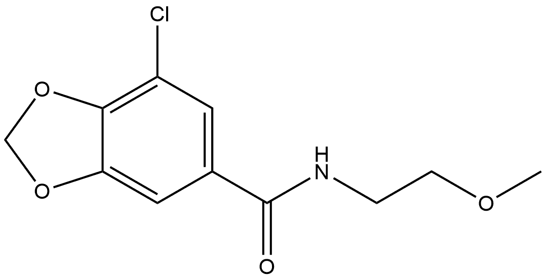 7-Chloro-N-(2-methoxyethyl)-1,3-benzodioxole-5-carboxamide Structure