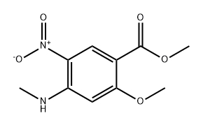 2-甲氧基-4-(甲胺基)-5-硝基苯甲酸甲酯, 1325723-94-1, 结构式