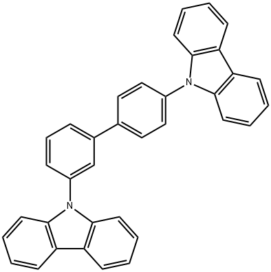 9H-Carbazole, 9,9'-[1,1'-biphenyl]-3,4'-diylbis- Struktur