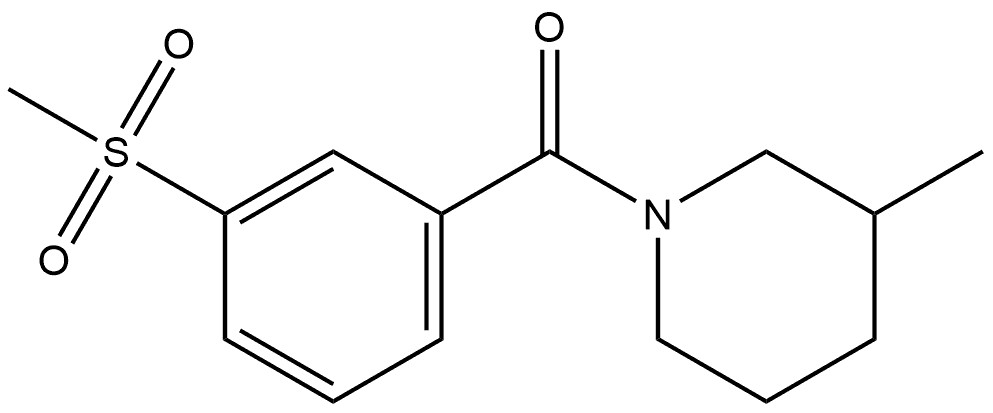 (3-Methyl-1-piperidinyl)[3-(methylsulfonyl)phenyl]methanone Structure