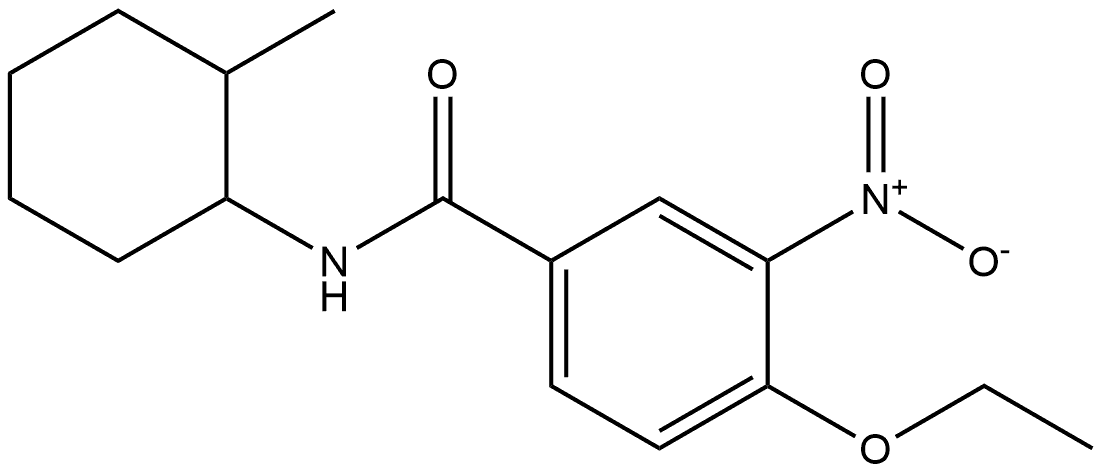 4-ethoxy-N-(2-methylcyclohexyl)-3-nitrobenzamide 化学構造式