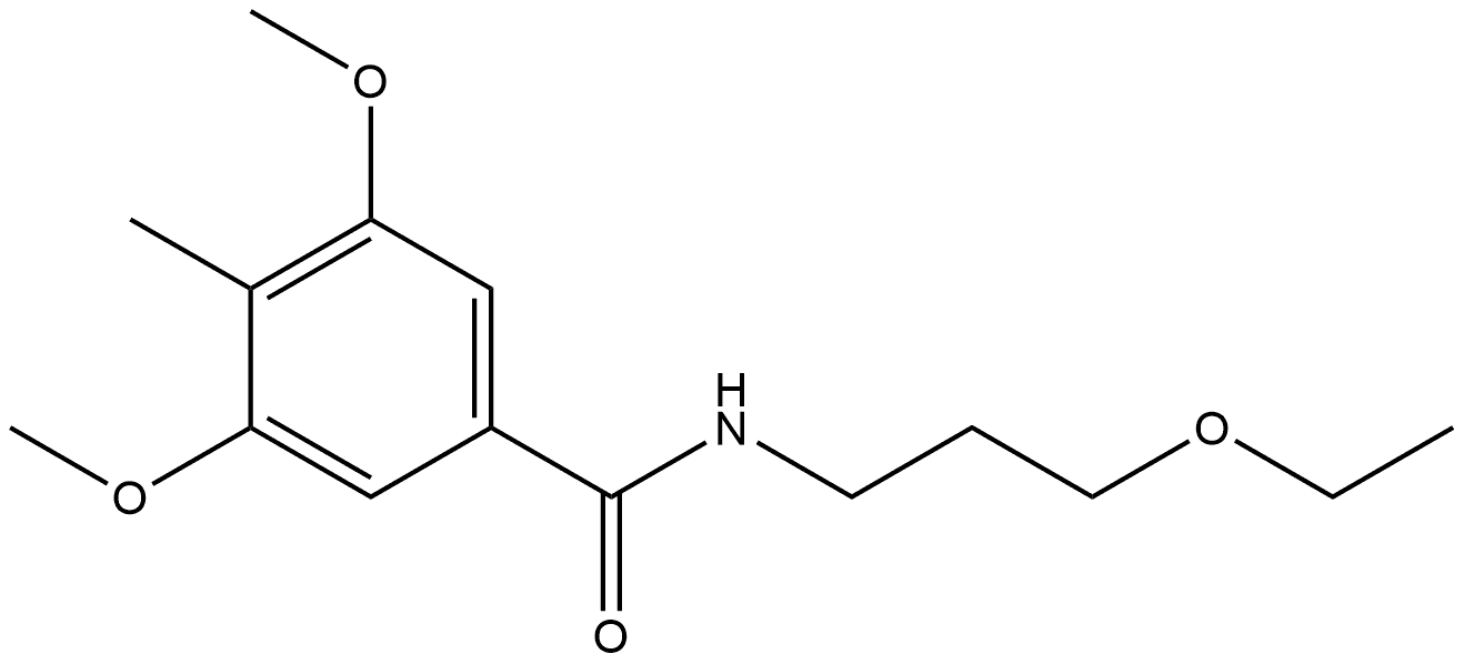 N-(3-Ethoxypropyl)-3,5-dimethoxy-4-methylbenzamide Structure