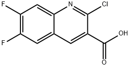 3-Quinolinecarboxylic acid, 2-chloro-6,7-difluoro- Struktur