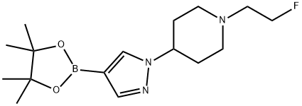 1-[1-(2-氟乙基)-4-哌啶基]-1H-吡唑-4-硼酸频哪醇酯,1326714-10-6,结构式