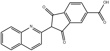 1H-Indene-5-carboxylic acid, 2,3-dihydro-1,3-dioxo-2-(2-quinolinyl)- 结构式