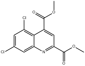 2,4-Quinolinedicarboxylic acid, 5,7-dichloro-, 2,4-dimethyl ester 结构式