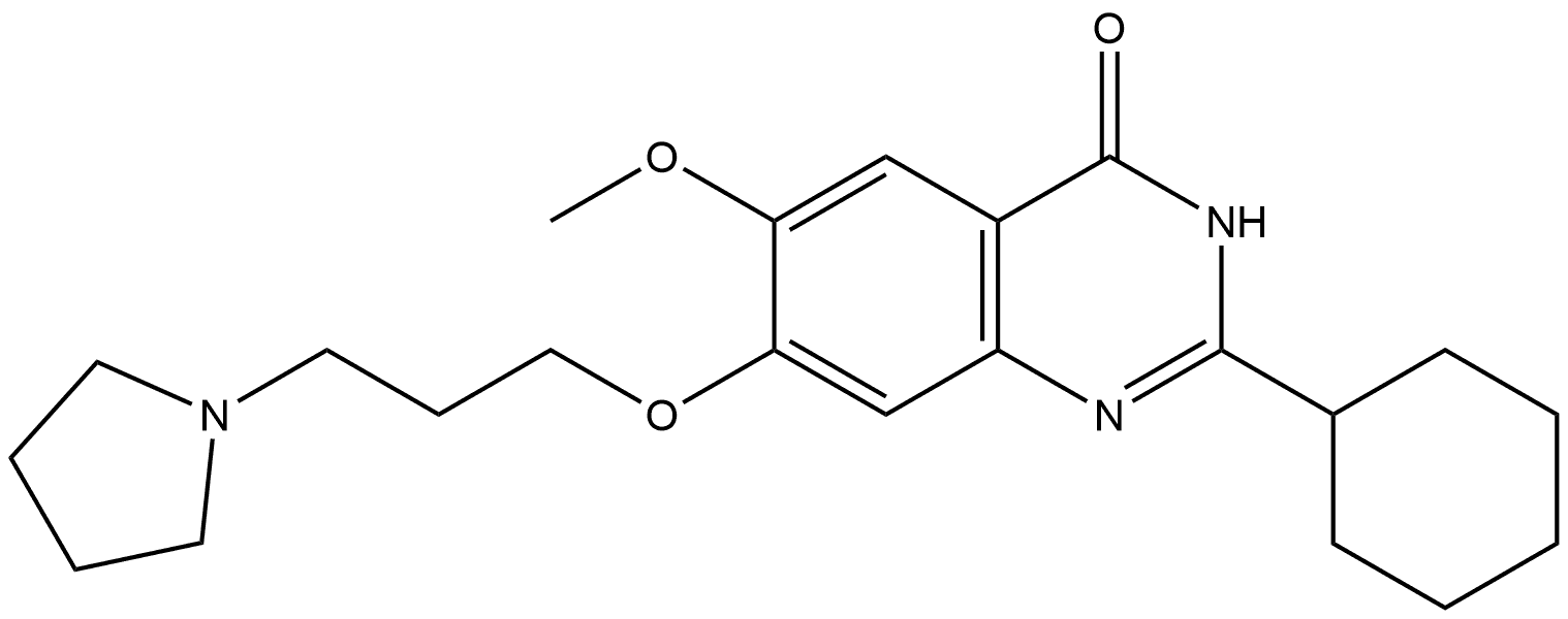 2-cyclohexyl-6-methoxy-7-(3-(pyrrolidin-1-yl)propoxy)quinazolin-4(3H)-one|