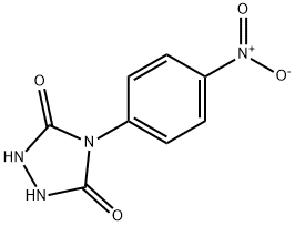 1,2,4-Triazolidine-3,5-dione, 4-(4-nitrophenyl)-,13274-45-8,结构式