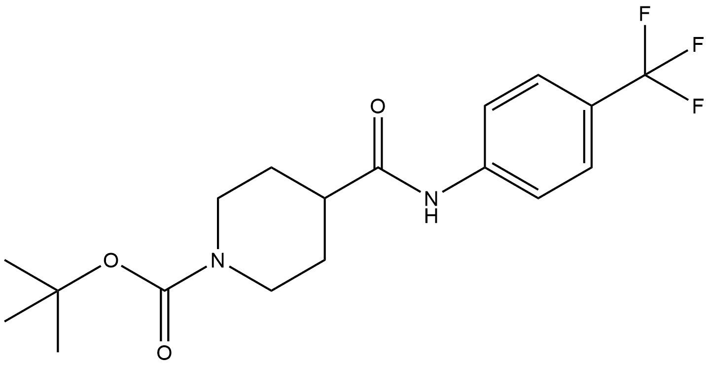 1,1-Dimethylethyl 4-[[[4-(trifluoromethyl)phenyl]amino]carbonyl]-1-piperidinecarboxylate 结构式