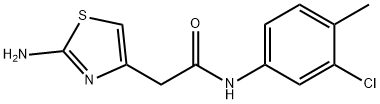 2-(2-氨基噻唑-4-基)-N-(3-氯-4-甲基苯基)乙酰胺, 1327839-73-5, 结构式