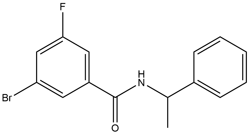 3-Bromo-5-fluoro-N-(1-phenylethyl)benzamide Structure