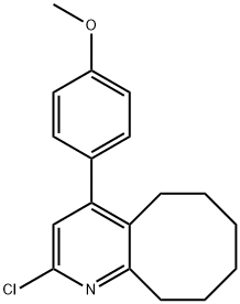 Cycloocta[b]pyridine, 2-chloro-5,6,7,8,9,10-hexahydro-4-(4-methoxyphenyl)- Structure