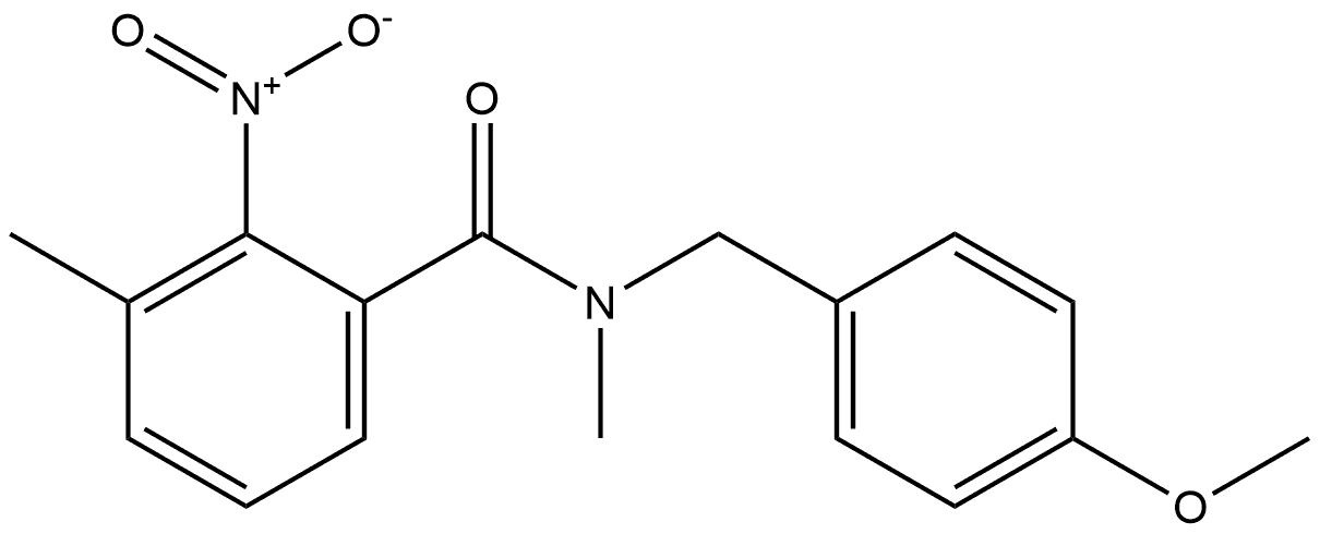 N-(4-methoxybenzyl)-N,3-dimethyl-2-nitrobenzamide,1328584-83-3,结构式