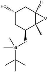 7-Oxabicyclo[4.1.0]heptan-3-ol, 5-[[(1,1-dimethylethyl)dimethylsilyl]oxy]-6-methyl-, (1R,3R,5S,6R)- Struktur