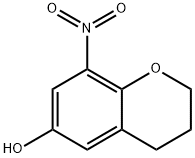 2H-1-Benzopyran-6-ol, 3,4-dihydro-8-nitro- Structure