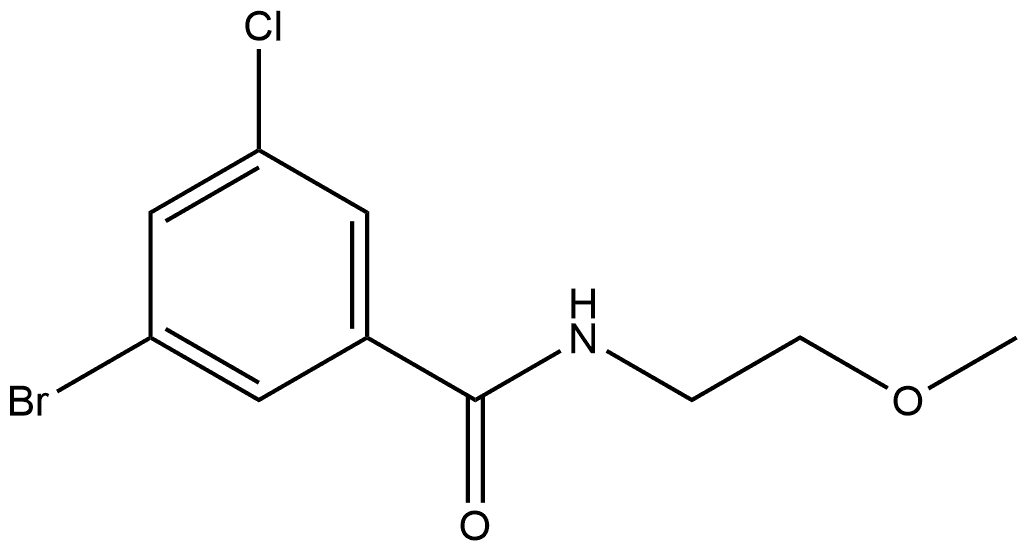 3-Bromo-5-chloro-N-(2-methoxyethyl)benzamide,1329456-56-5,结构式
