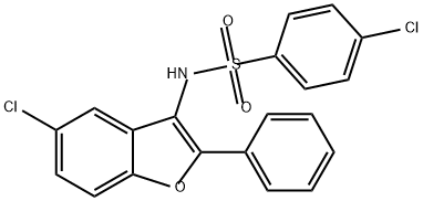 4-Chloro-N-(5-chloro-2-phenyl-3-benzofuranyl)benzenesulfonamide Struktur