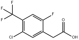 5-Chloro-2-fluoro-4-(trifluoromethyl)phenylacetic acid,132992-25-7,结构式