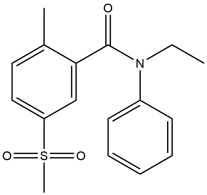 N-Ethyl-2-methyl-5-(methylsulfonyl)-N-phenylbenzamide Structure