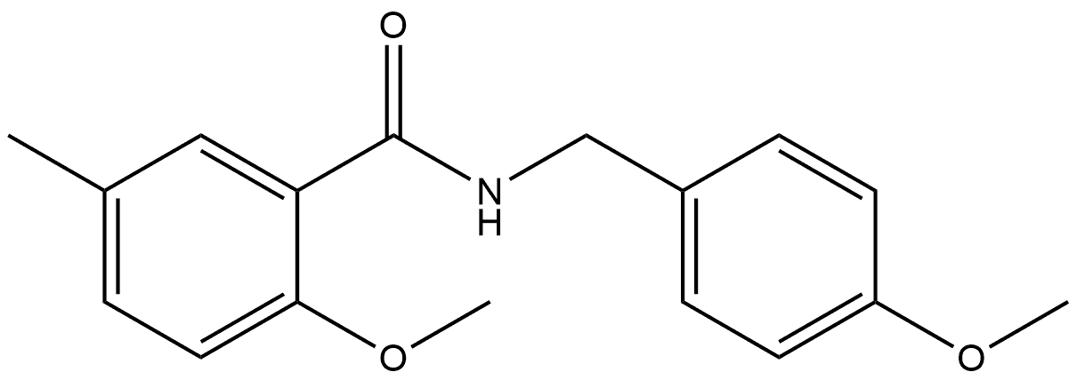 2-Methoxy-N-[(4-methoxyphenyl)methyl]-5-methylbenzamide Structure