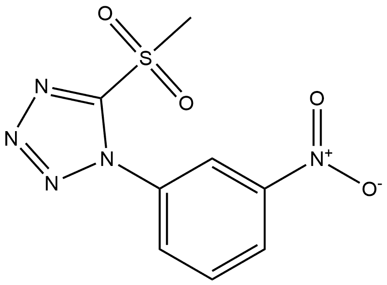 5-(甲基磺酰基)-1-(3-硝基苯基)-1H-四唑 结构式