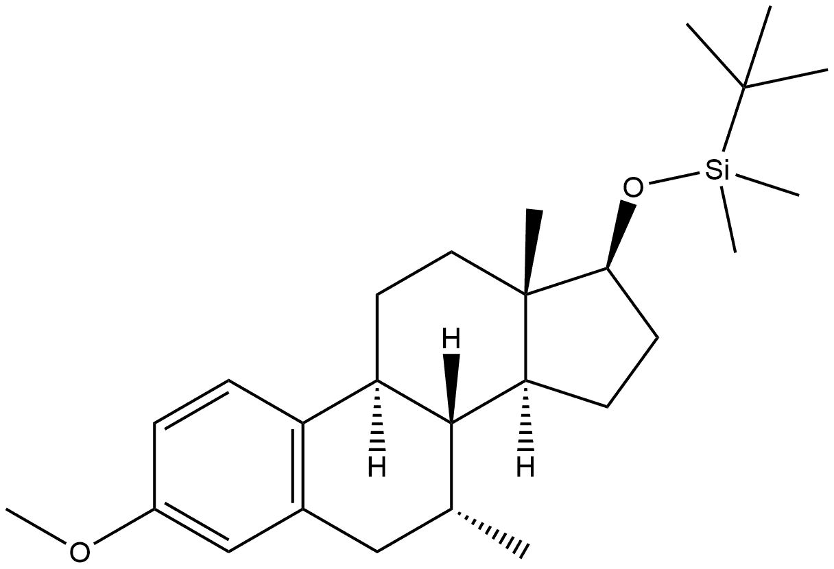 Silane, (1,1-dimethylethyl)[[(7α,17β)-3-methoxy-7-methylestra-1,3,5(10)-trien-17-yl]oxy]dimethyl- (9CI) Structure