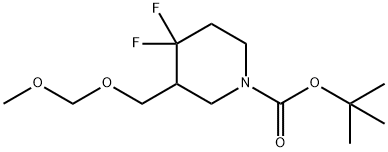 1-Piperidinecarboxylic acid, 4,4-difluoro-3-[(methoxymethoxy)methyl]-, 1,1-dimethylethyl ester|