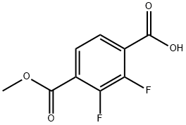 1,4-Benzenedicarboxylic acid, 2,3-difluoro-, 1-methyl ester Structure