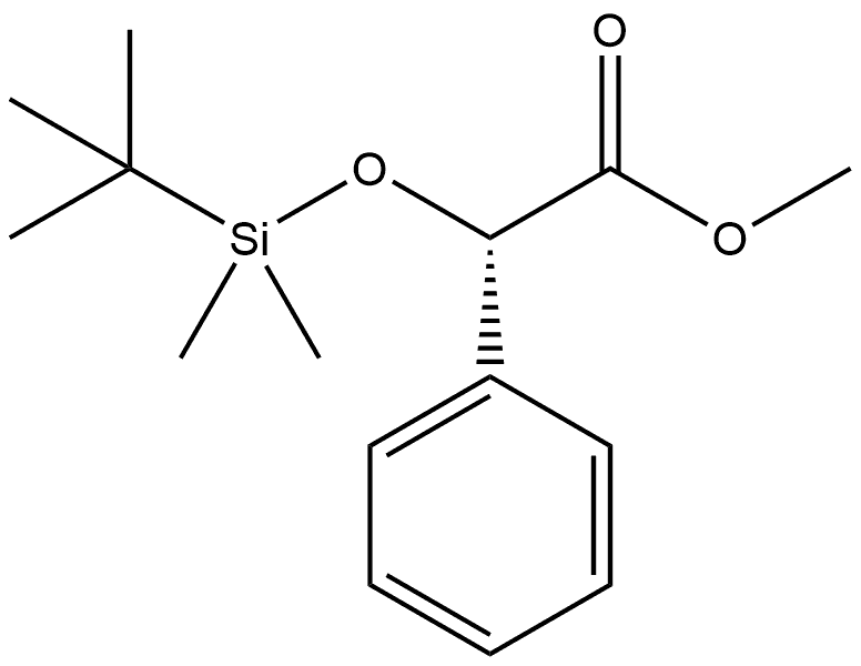 Benzeneacetic acid, α-[[(1,1-dimethylethyl)dimethylsilyl]oxy]-, methyl ester, (αS)- Structure