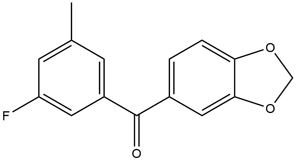 1,3-Benzodioxol-5-yl(3-fluoro-5-methylphenyl)methanone Structure