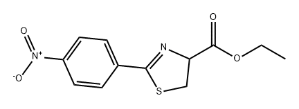 4-Thiazolecarboxylic acid, 4,5-dihydro-2-(4-nitrophenyl)-, ethyl ester 结构式