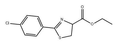 4-Thiazolecarboxylic acid, 2-(4-chlorophenyl)-4,5-dihydro-, ethyl ester,1332708-72-1,结构式