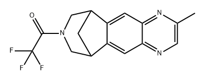 Ethanone, 2,2,2-trifluoro-1-(6,7,9,10-tetrahydro-2-methyl-6,10-methano-8H-pyrazino[2,3-h][3]benzazepin-8-yl)- 结构式