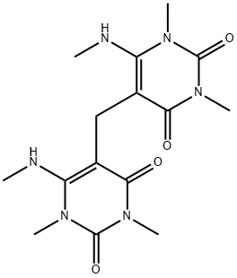 2,4(1H,3H)-Pyrimidinedione, 5,5'-methylenebis[1,3-dimethyl-6-(methylamino)-