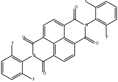 Benzo[lmn][3,8]phenanthroline-1,3,6,8(2H,7H)-tetrone, 2,7-bis(2,6-difluorophenyl)- Struktur